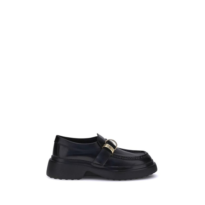 Tod's Black Rubber Platform Loafers Tod's