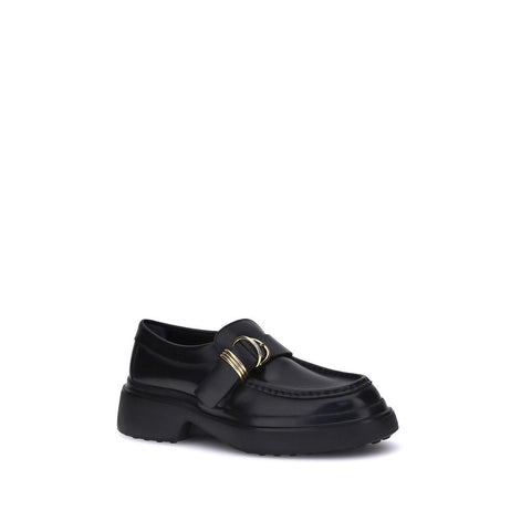 Tod's Black Rubber Platform Loafers Tod's
