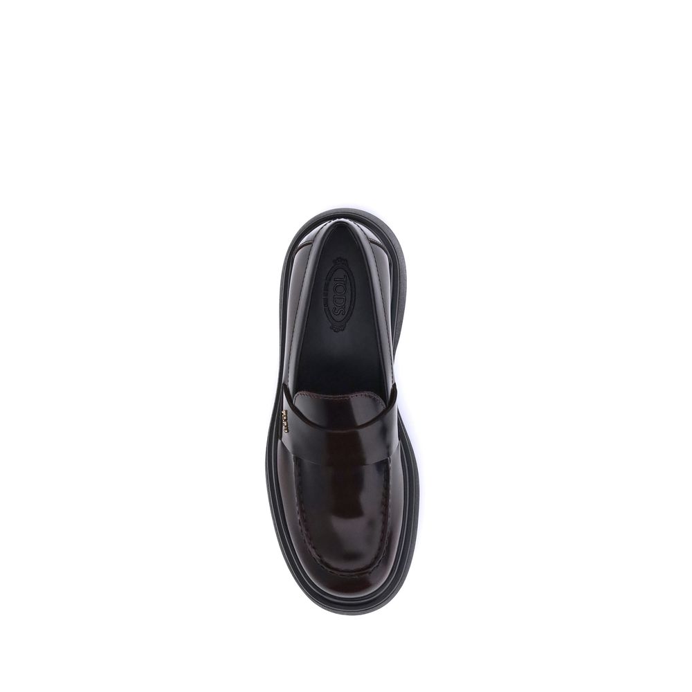 Tod's Brown Rubber Platform Loafers Tod's