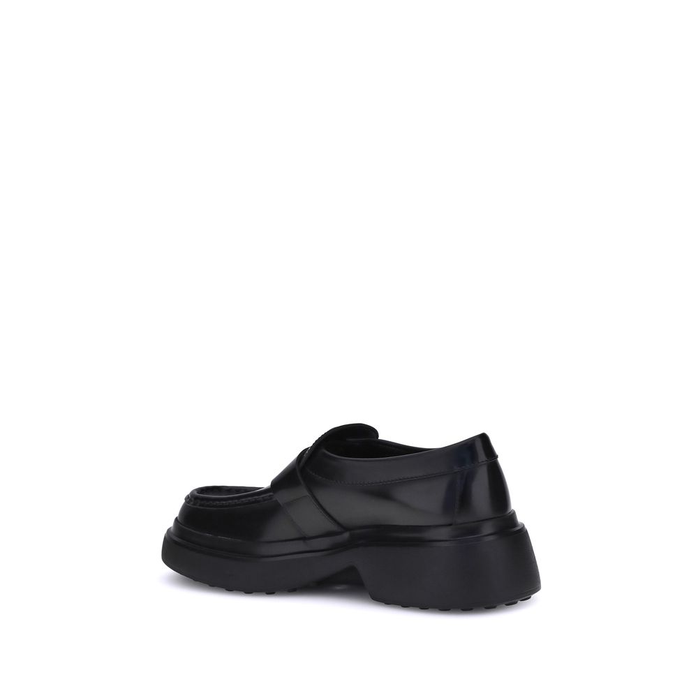 Tod's Black Rubber Platform Loafers Tod's