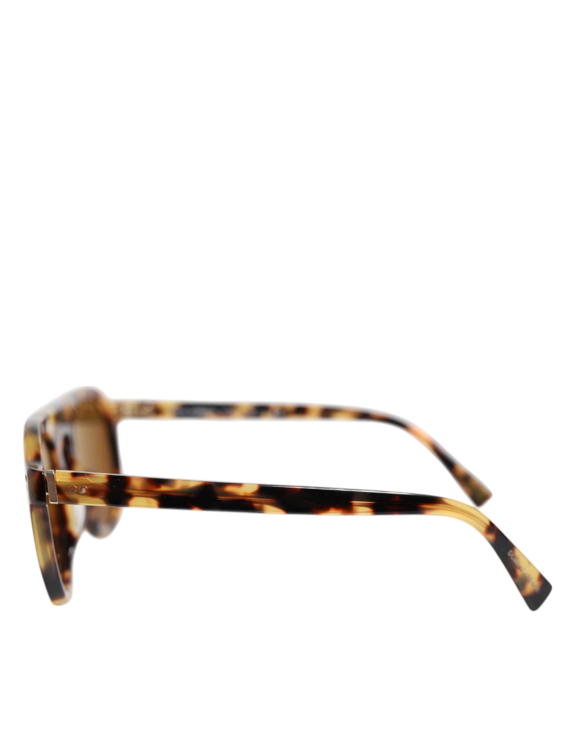 Dolce & Gabbana Brown Acetate Round Leopard Print Eyewear Sunglasses Dolce & Gabbana