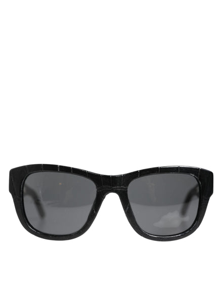 Dolce & Gabbana Black Leather Frame DG4177 Tinted Lens Sunglasses Dolce & Gabbana