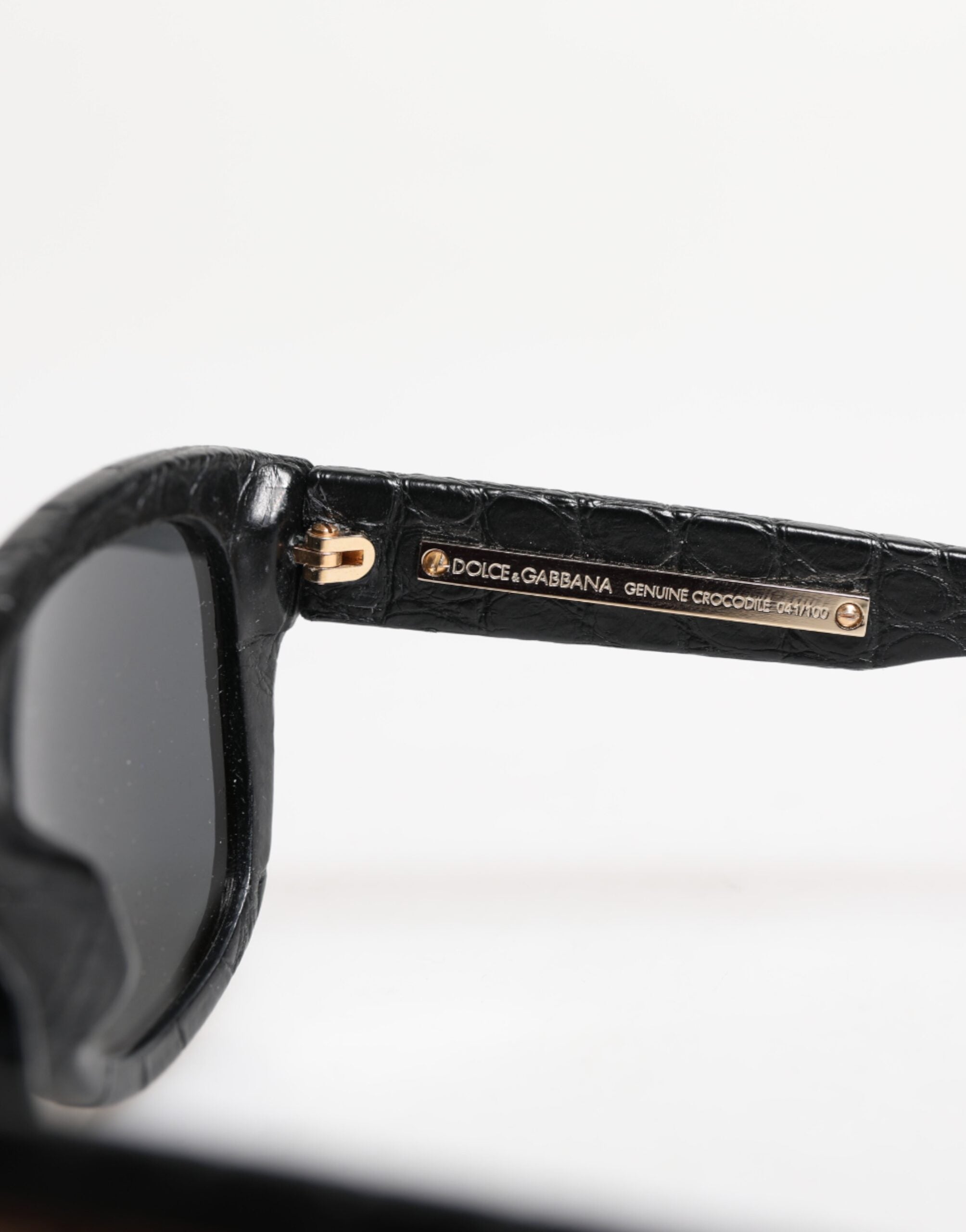 Dolce & Gabbana Black Leather Frame DG4177 Tinted Lens Sunglasses Dolce & Gabbana