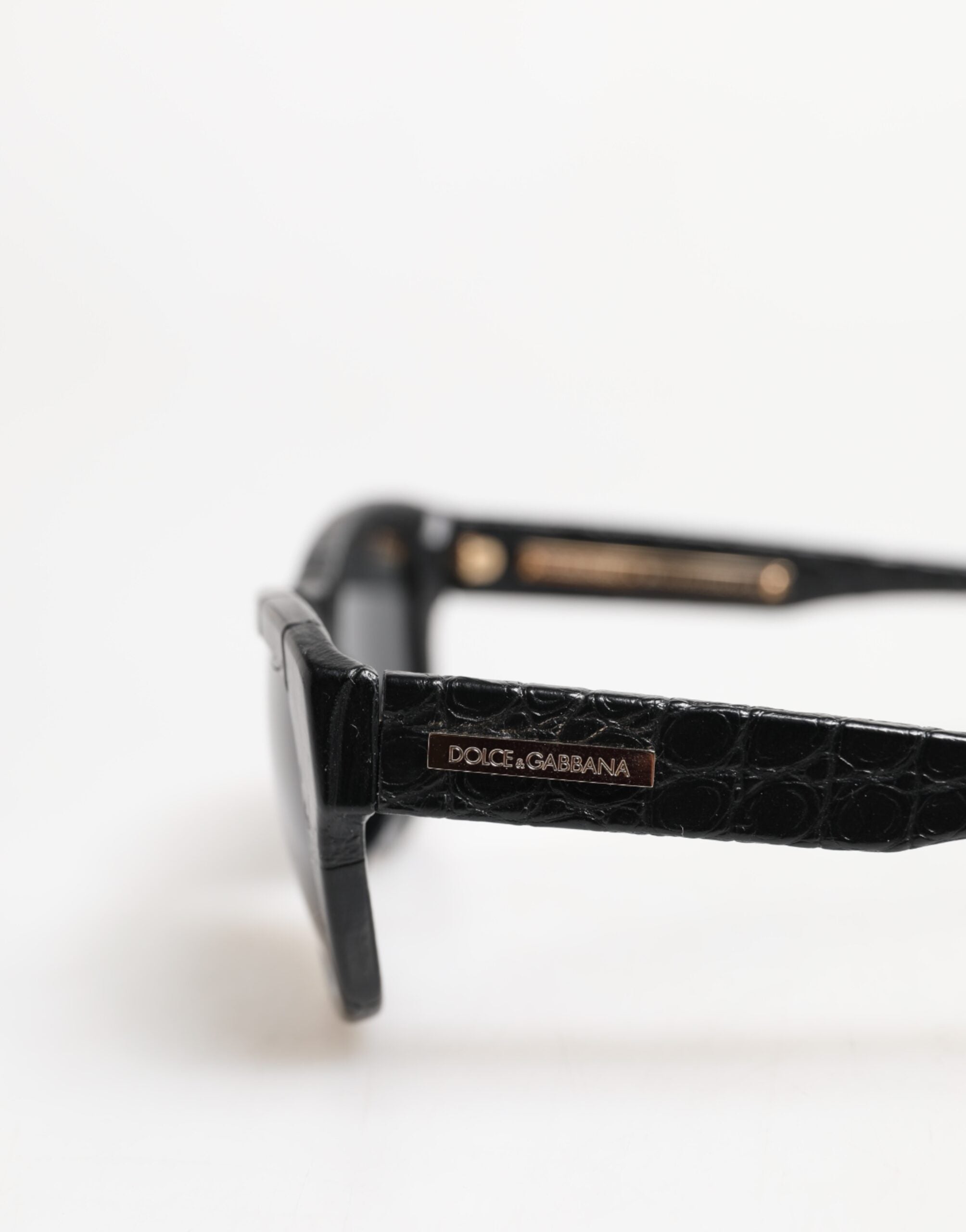 Dolce & Gabbana Black Leather Frame DG4177 Tinted Lens Sunglasses Dolce & Gabbana