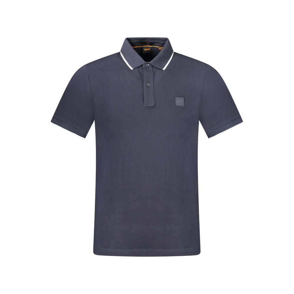 Hugo Boss Blu Cotton Slim Men Polo Hugo Boss