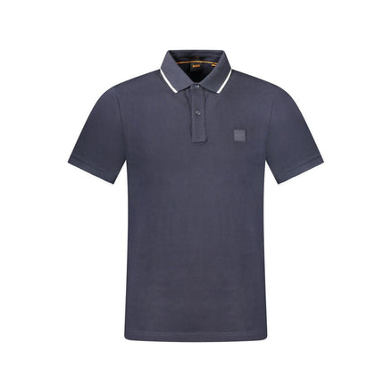 Hugo Boss Blu Cotton Slim Men Polo Hugo Boss