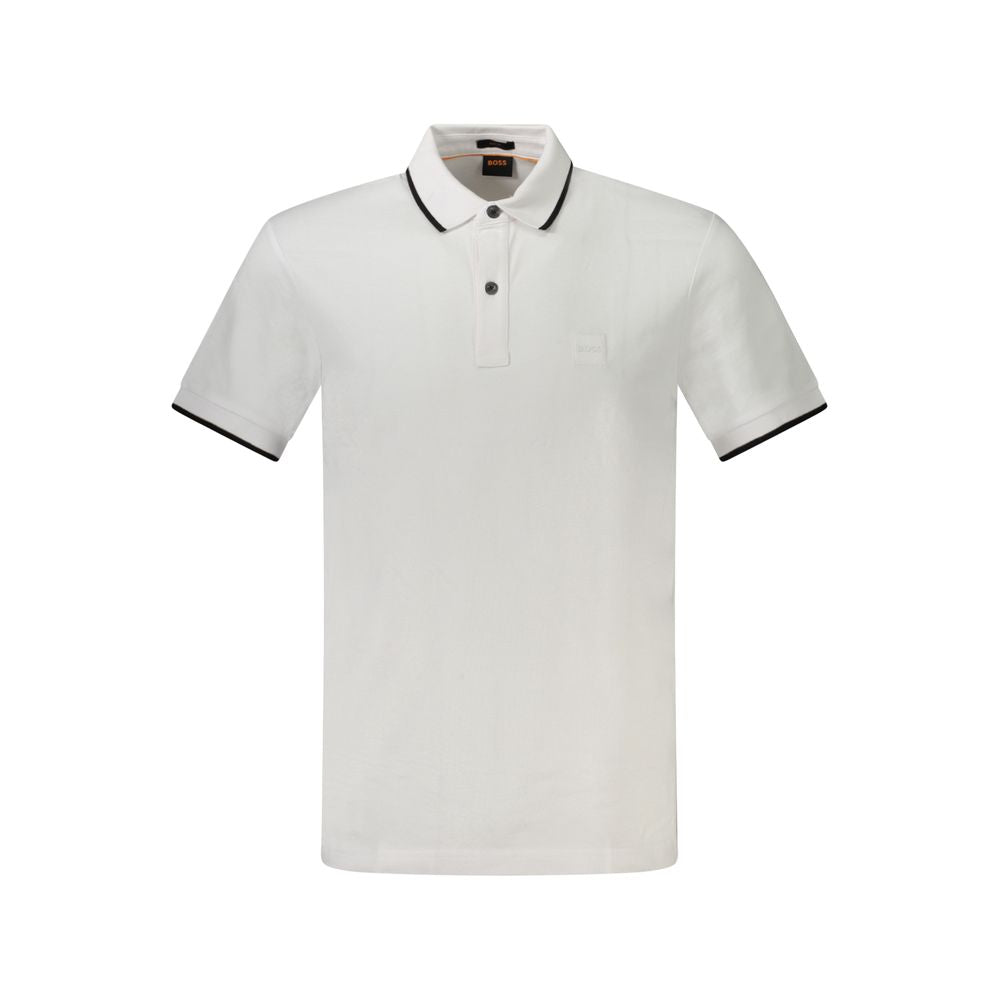 Hugo Boss White Cotton Men's Polo Shirt Hugo Boss