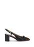 Valentino Garavani Black Calf Leather Bos Taurus Mid Heel Pumps Valentino Garavani