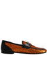 Dolce & Gabbana Orange Sequin Embellished Men Loafers Shoes Dolce & Gabbana