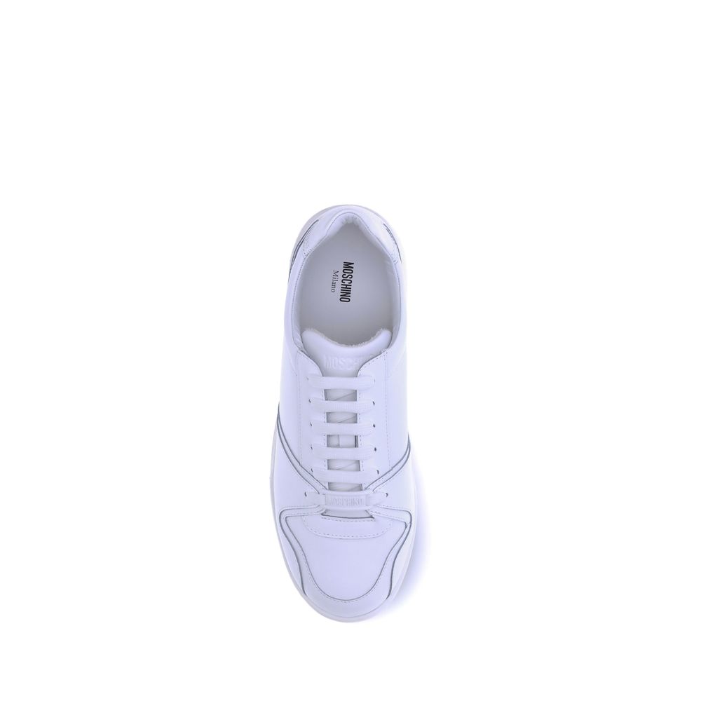 Moschino White Rubber Low Top Sneakers Moschino