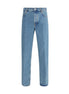 Valentino Blue Cotton Straight-Leg Jeans Valentino