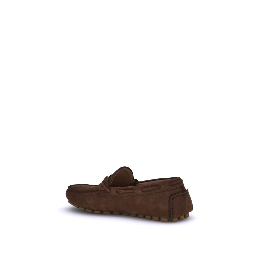 Valentino Garavani Brown Rubber Slip-On Loafers Valentino Garavani