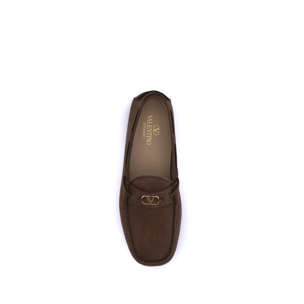 Valentino Garavani Brown Rubber Slip-On Loafers Valentino Garavani