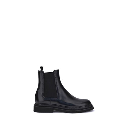 Dolce & Gabbana Black Calf Leather Bos Taurus Chelsea Boots Dolce & Gabbana