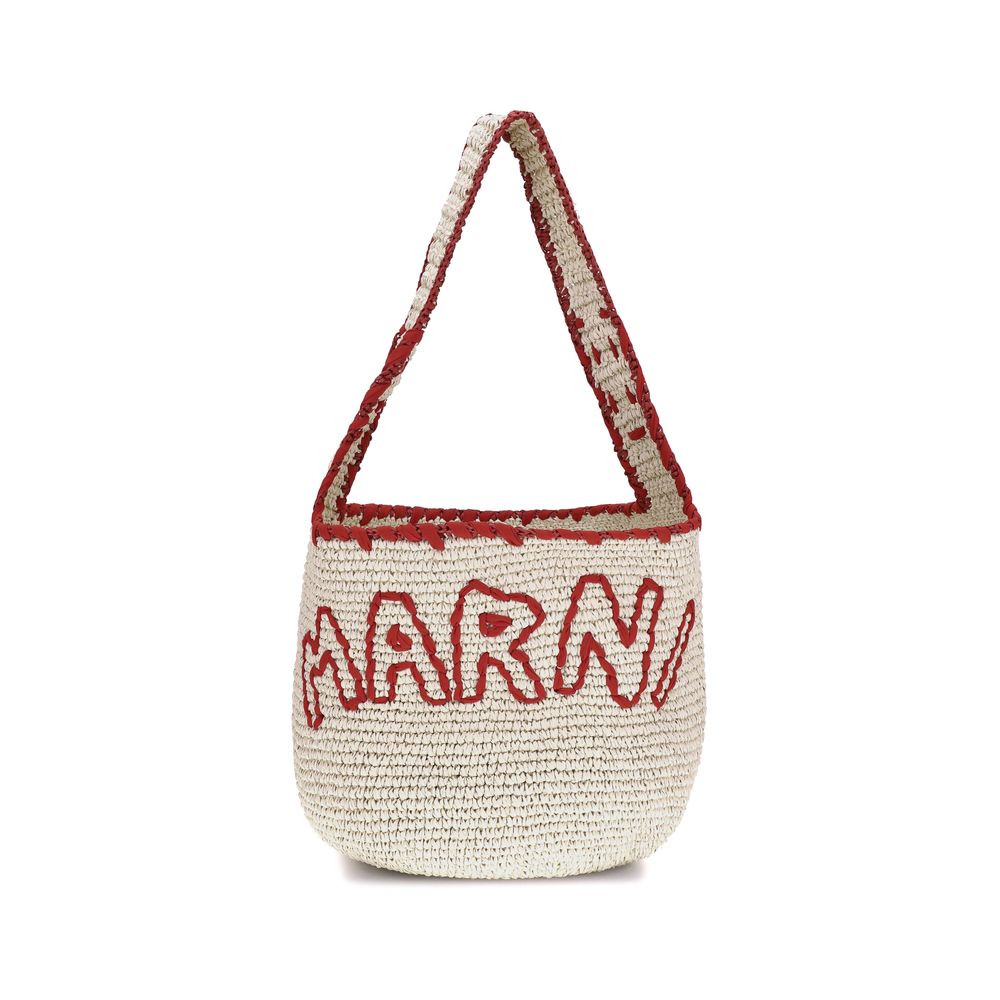 Marni Beige Raffia Shoulder Bag Marni