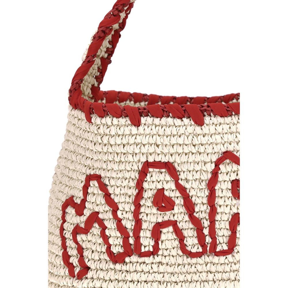 Marni Beige Raffia Shoulder Bag Marni