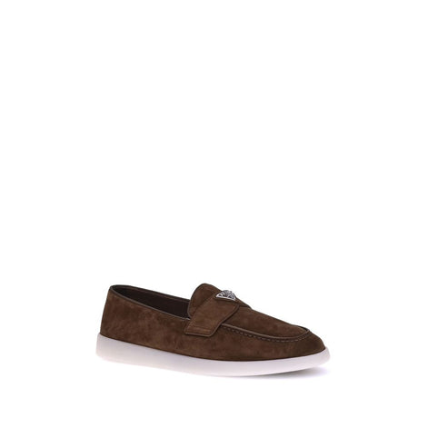 Prada Brown Rubber Slip-On Loafers Prada