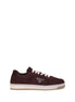 Prada Bordeaux Calf Leather Bos Taurus Low Top Sneakers Prada