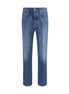 Givenchy Blue Cotton Straight-Leg Jeans Givenchy