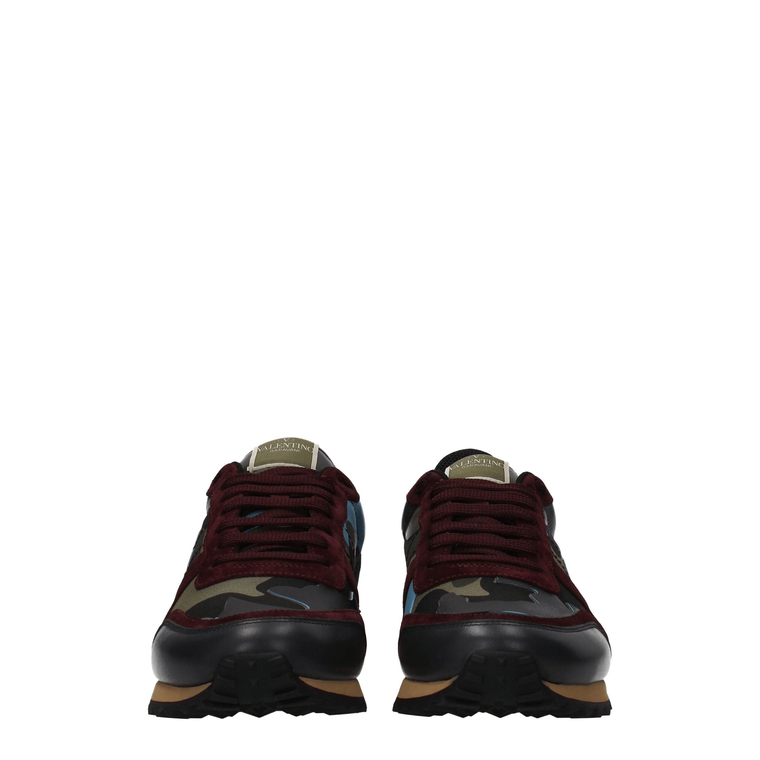 Valentino Garavani Green Leather Athletic Sneakers Valentino Garavani