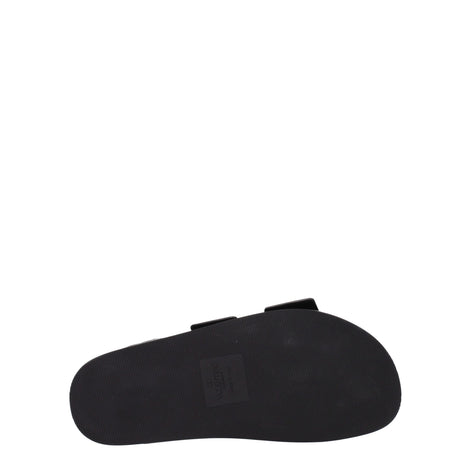 Valentino Garavani Black Leather Slippers Valentino Garavani