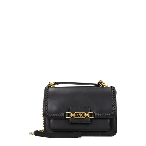 Sac bandoulière en cuir noir Michael Kors