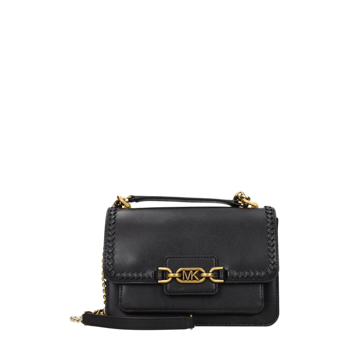 Sac bandoulière en cuir noir Michael Kors