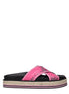 Kenzo Pink Fabric Slippers Kenzo