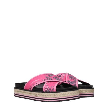 Kenzo Pink Fabric Slippers Kenzo