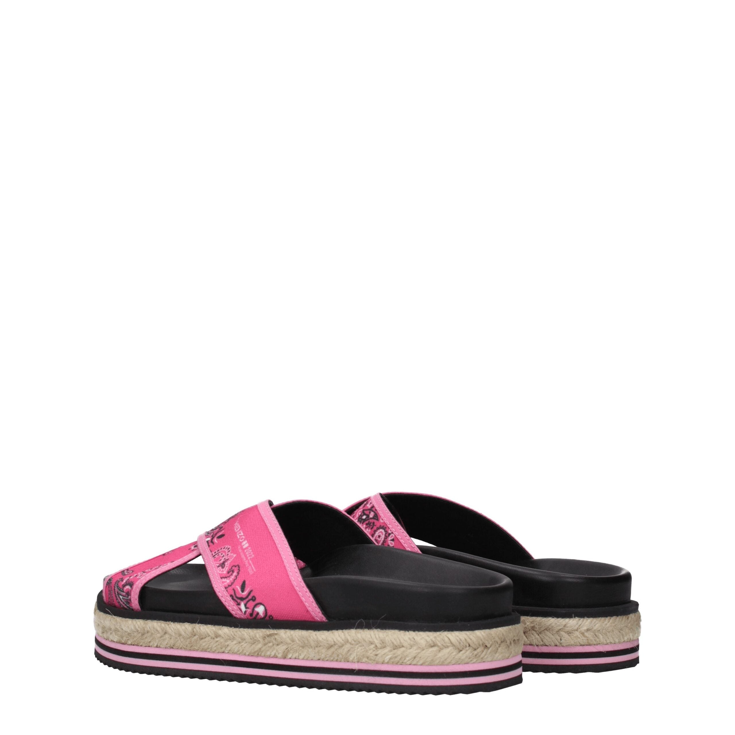 Kenzo Pink Fabric Slippers Kenzo