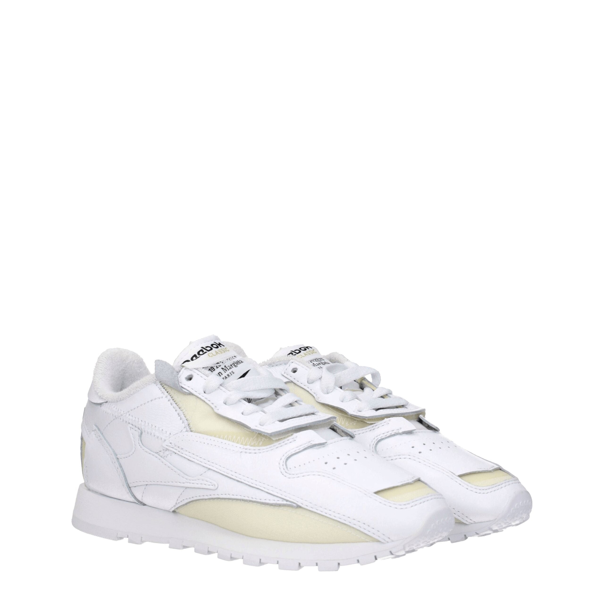 Maison Margiela White Leather Athletic Sneakers Maison Margiela