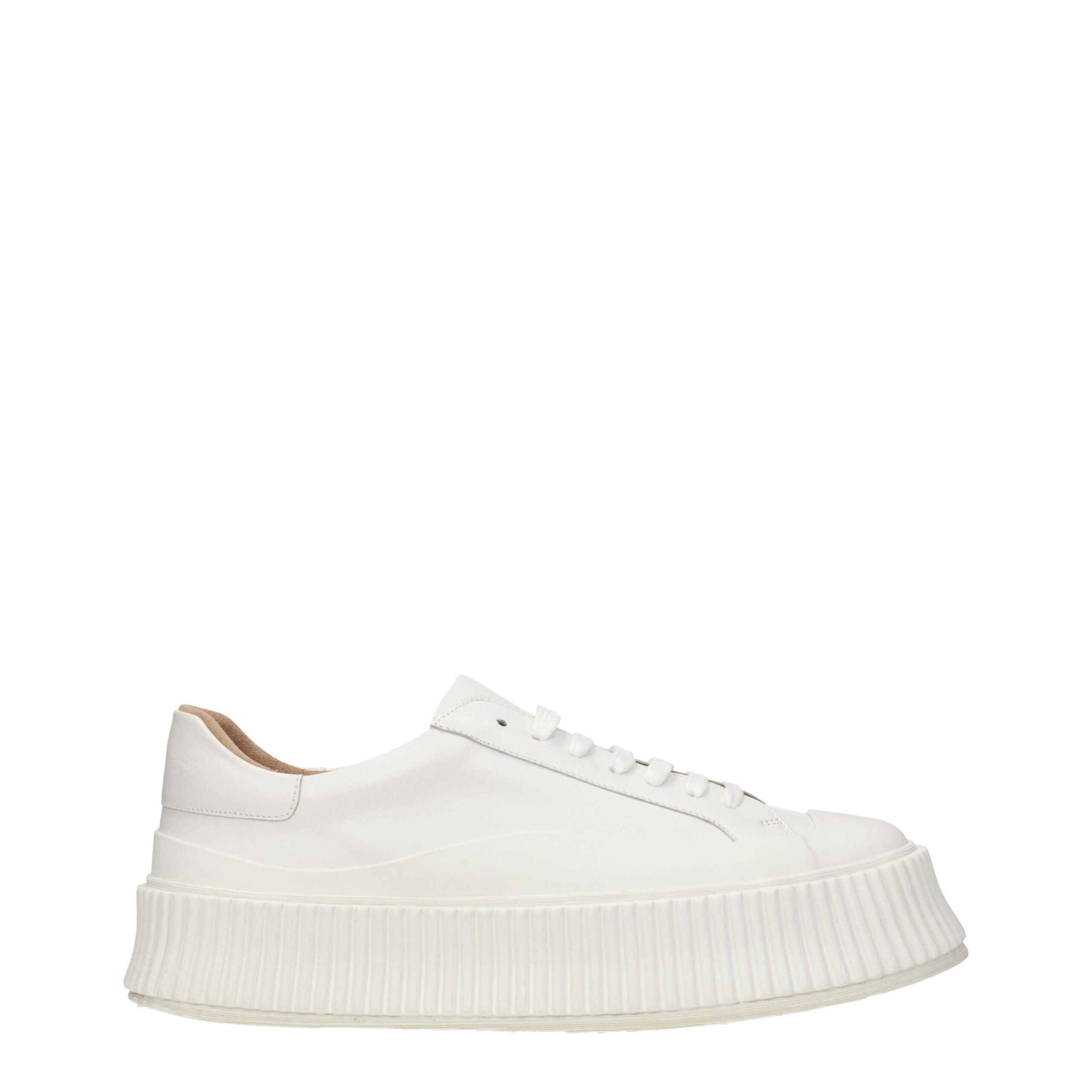 Jil Sander White Leather Platform Sneakers Jil Sander