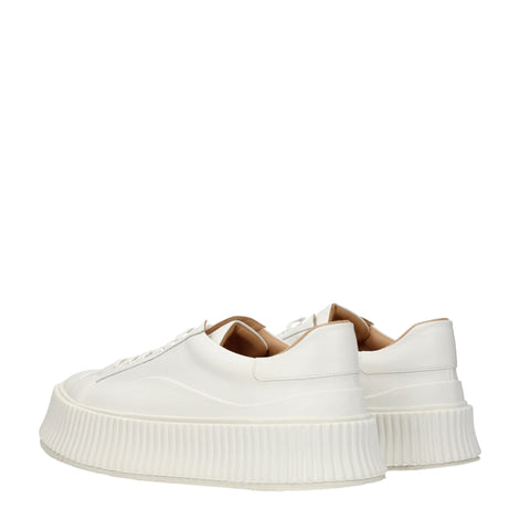 Jil Sander White Leather Platform Sneakers Jil Sander