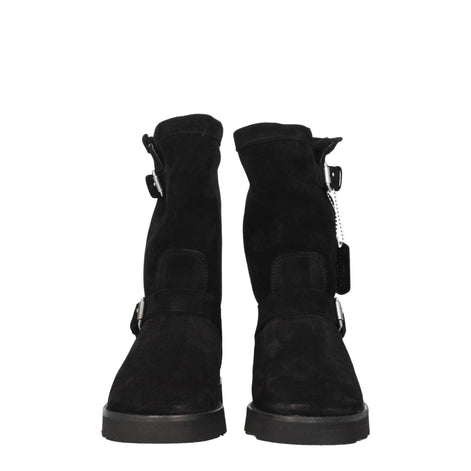 Kenzo Black Leather Ankle Boots Kenzo