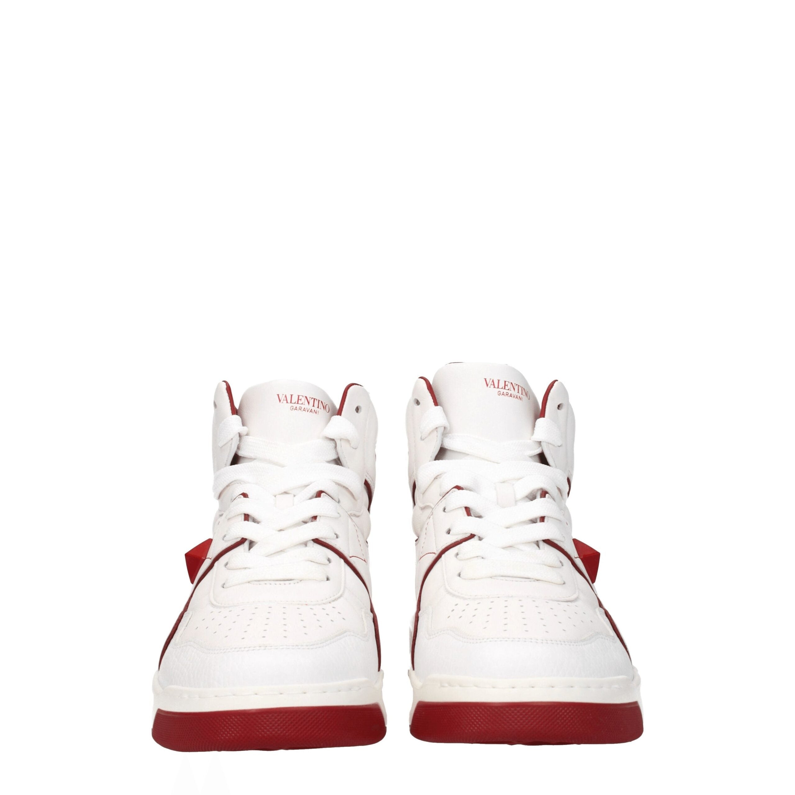 Valentino Garavani White Leather High Top Sneakers Valentino Garavani