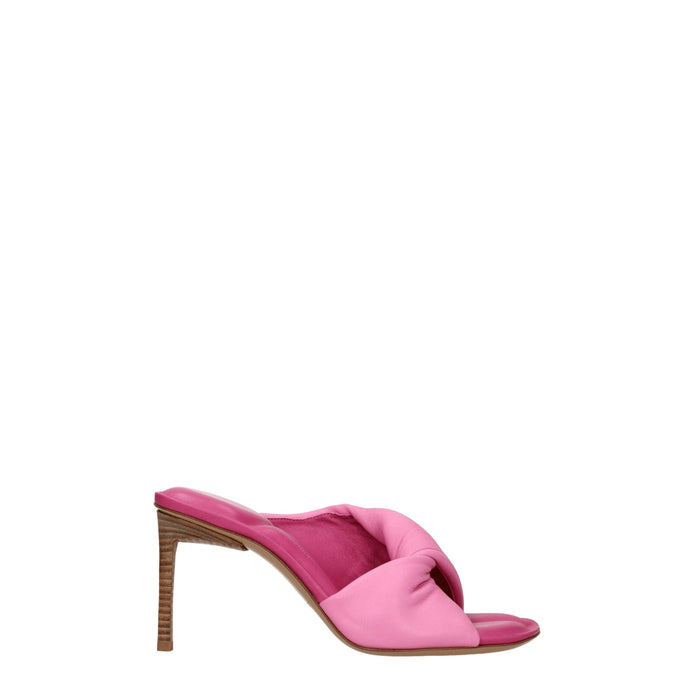 Jacquemus Pink Leather Stiletto Heel Sandals Jacquemus