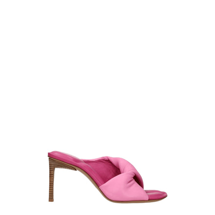 Jacquemus Pink Leather Stiletto Heel Sandals Jacquemus