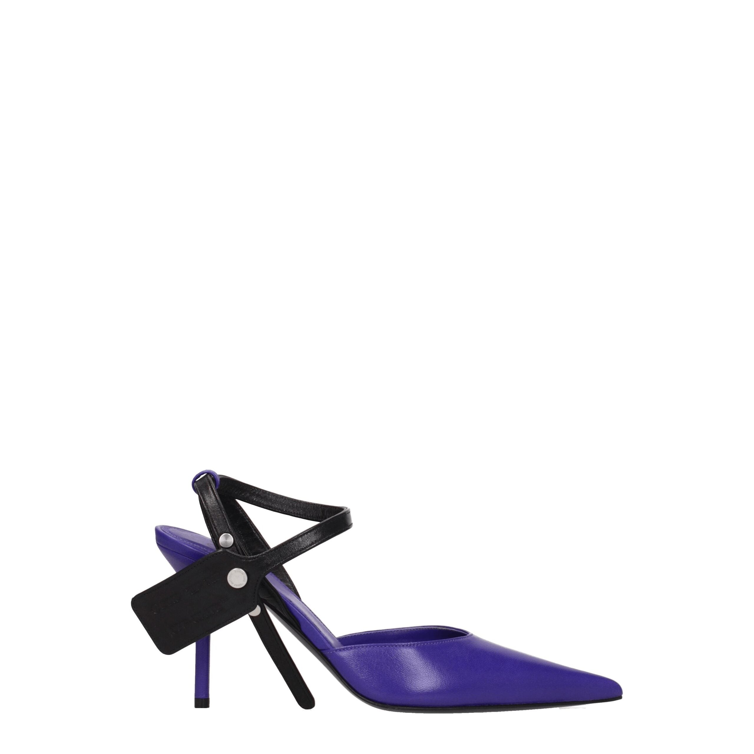Off-White Purple Leather High Heel Pumps Off-White