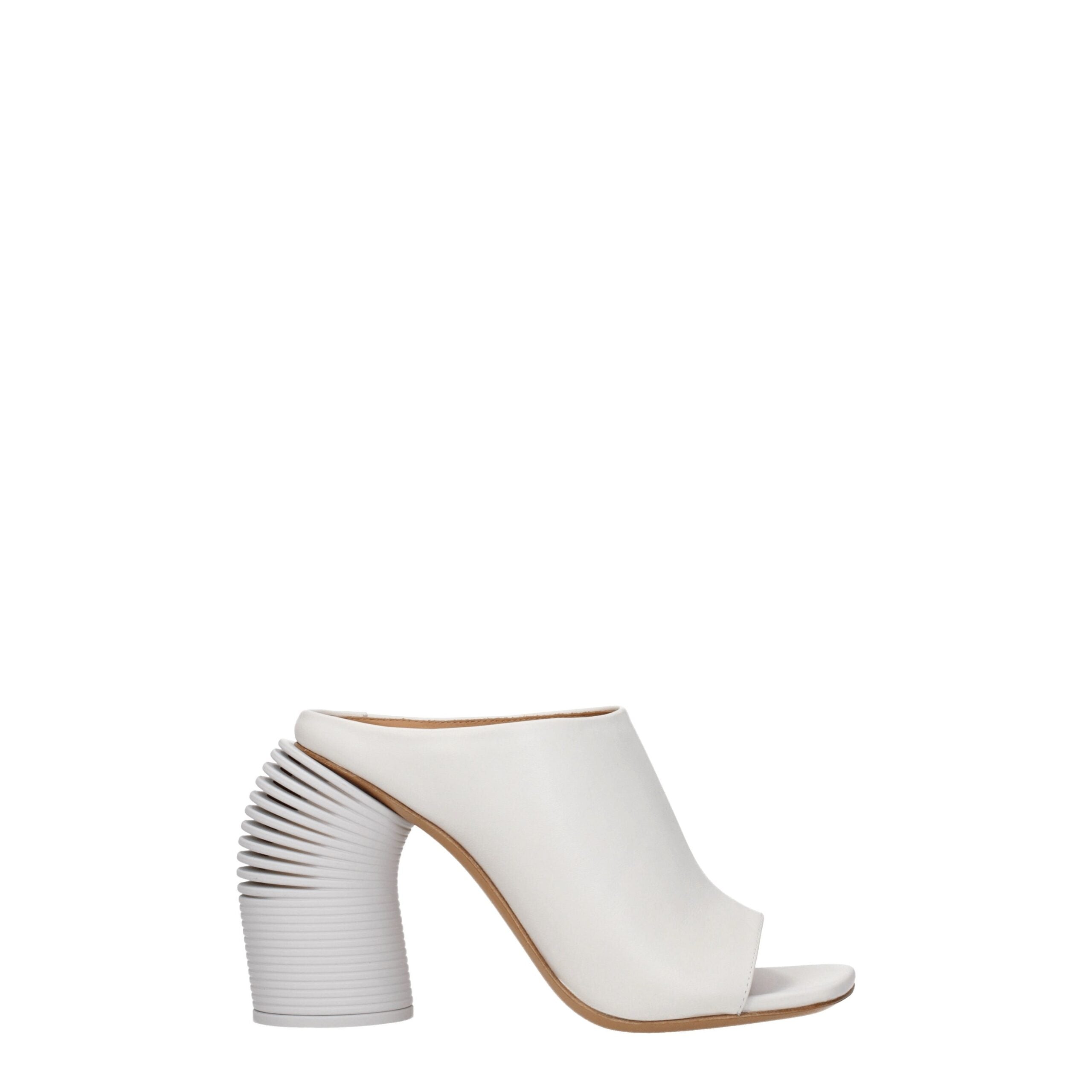 Off-White White Leather Platform Sandals Off-White