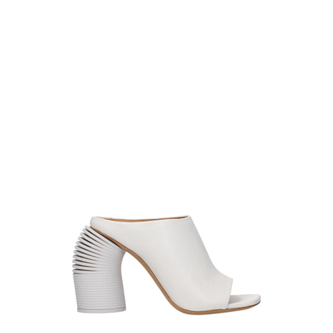 Off-White White Leather Platform Sandals Off-White