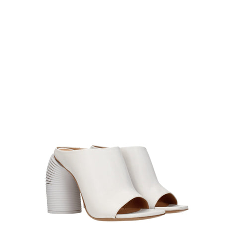 Off-White White Leather Platform Sandals Off-White