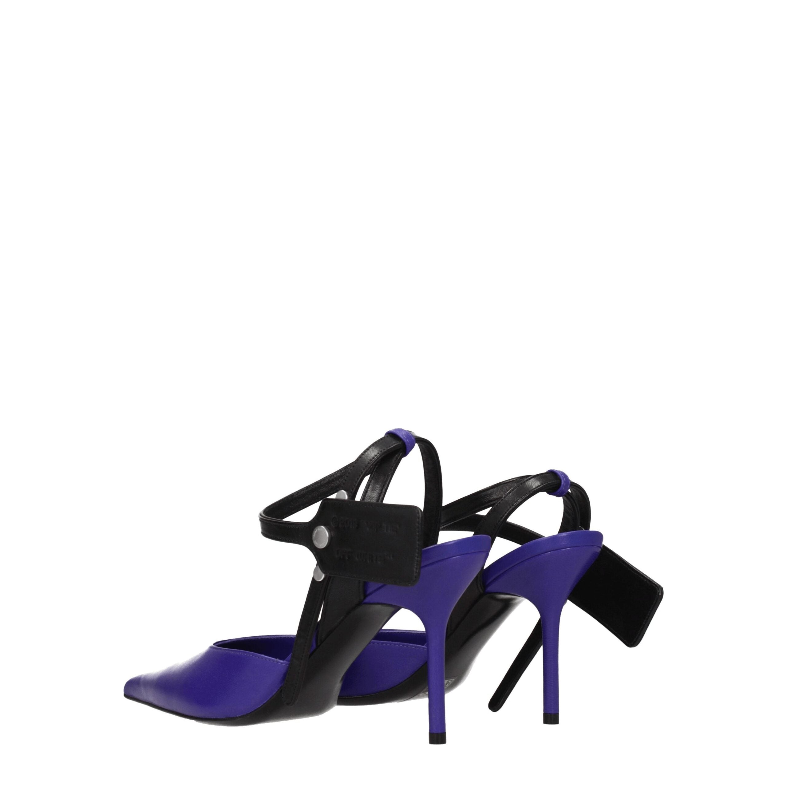 Off-White Purple Leather High Heel Pumps Off-White