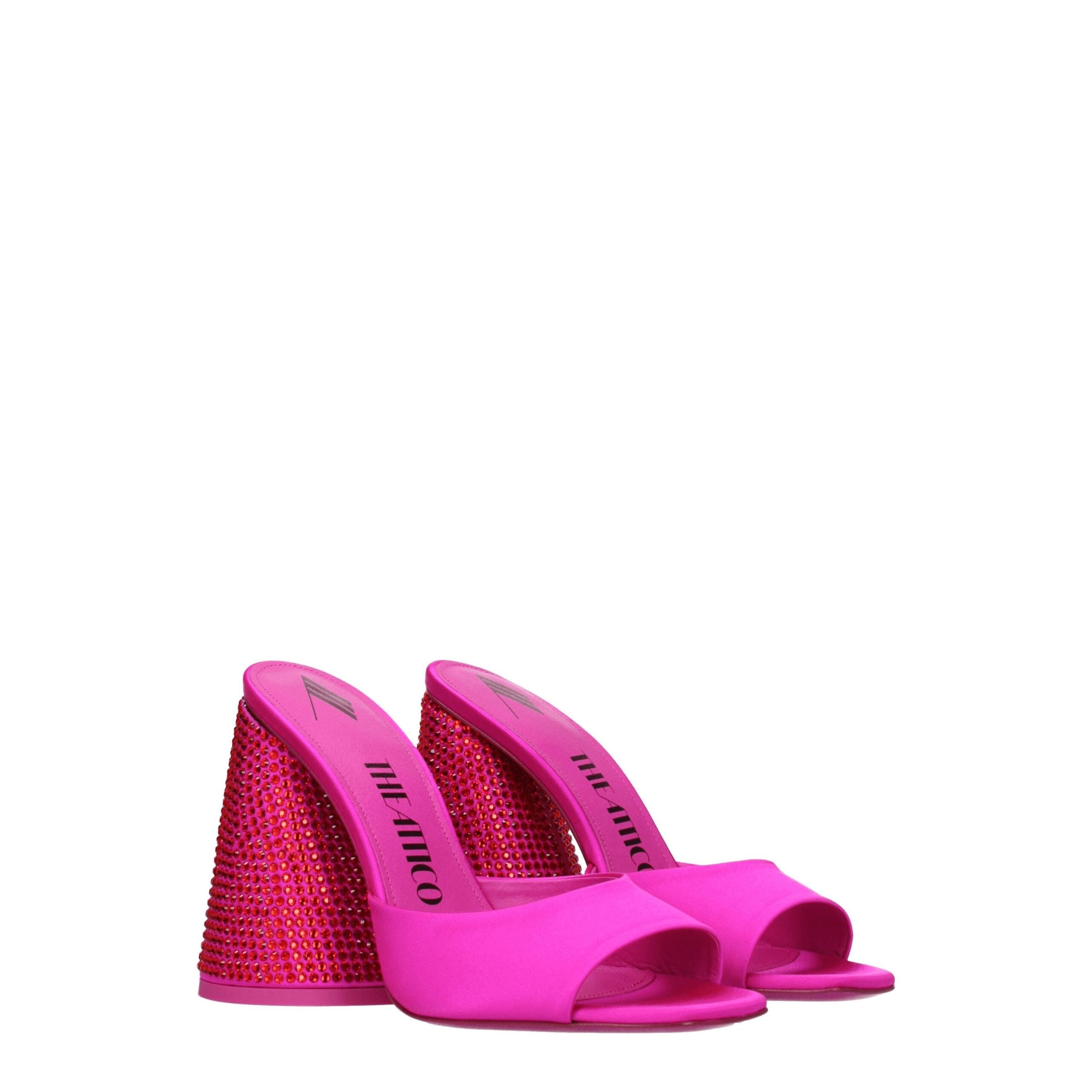 The Attico Pink Satin Platform Sandals The Attico