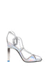 The Attico Gray Leather Stiletto Heel Sandals The Attico