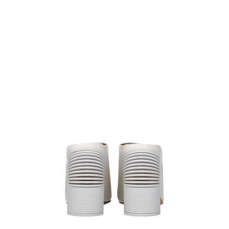 Off-White White Leather Platform Sandals Off-White