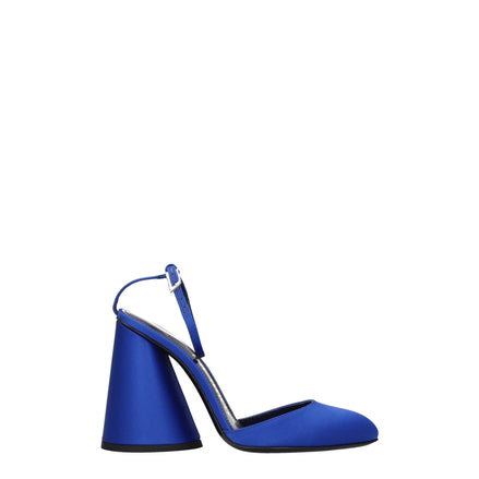 The Attico Blue Satin Platform Sandals The Attico