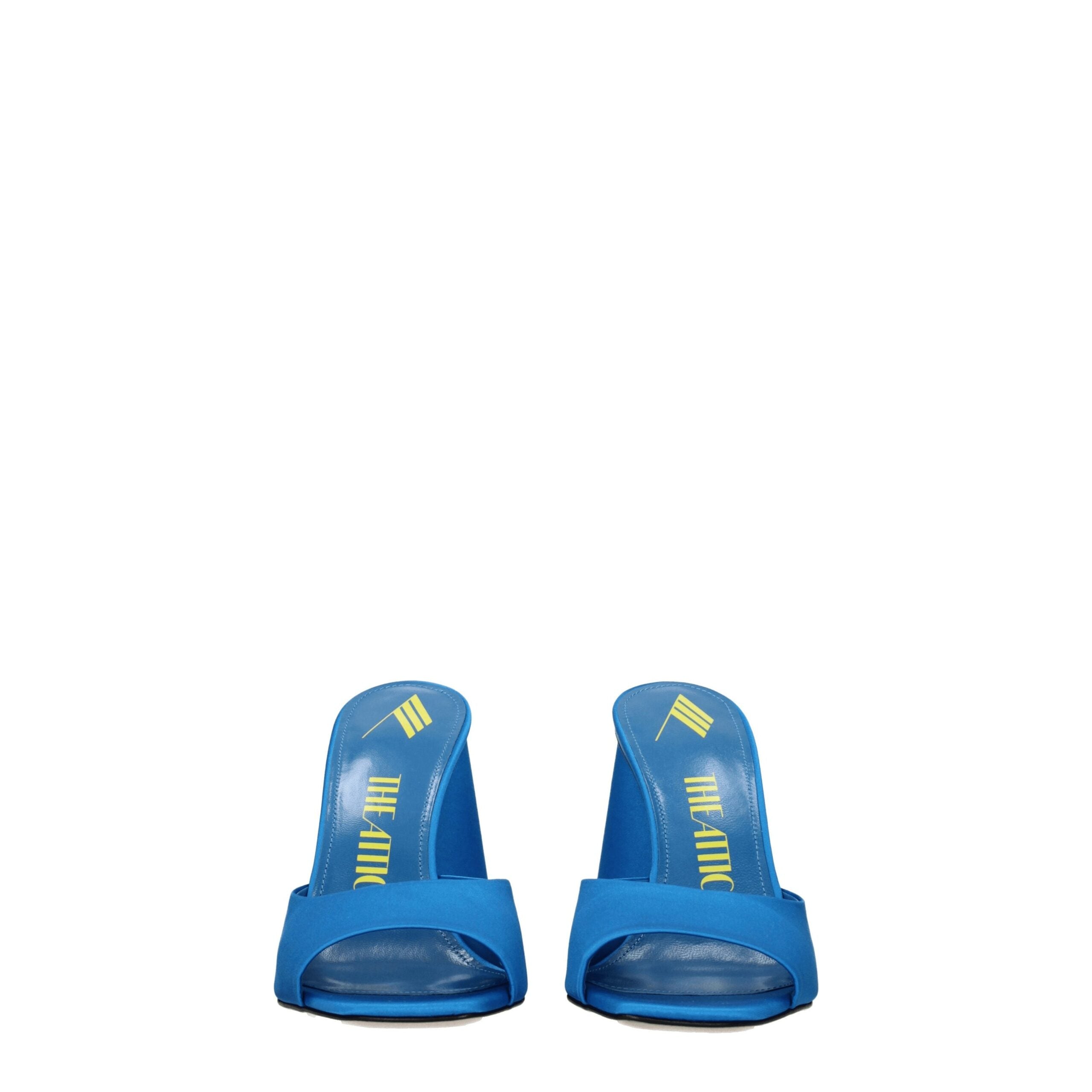 The Attico Light Blue Satin Platform Sandals The Attico