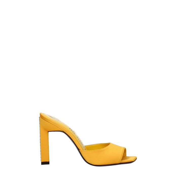 The Attico Orange Satin Stiletto Heel Sandals The Attico