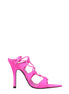 The Attico Pink Leather Stiletto Heel Sandals The Attico