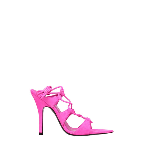 The Attico Pink Leather Stiletto Heel Sandals The Attico